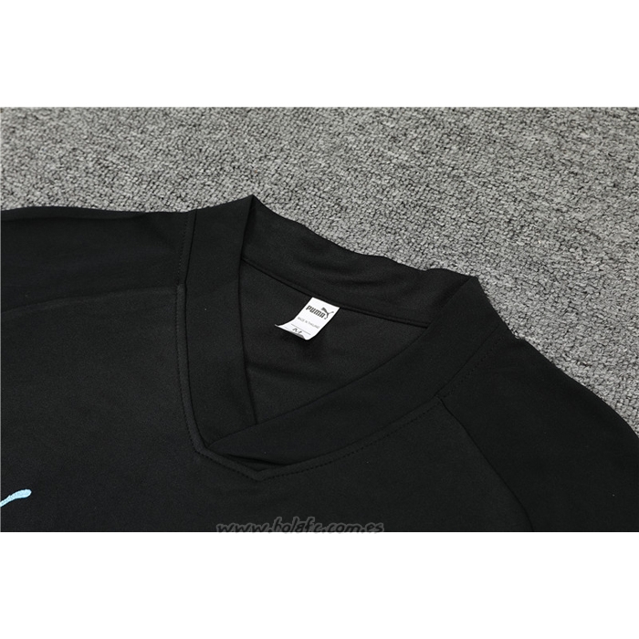 Chandal del Manchester City Manga Corta 2022-2023 Negro - Pantalon Corto